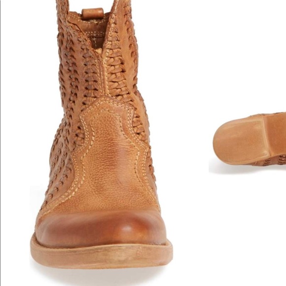 Brown real leather cowboy bootie - Fabrics Morichetti - Picture 3 of 6